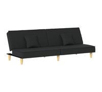 vidaXL Sofá cama de tela negro