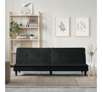 vidaXL Sofá cama de tela negro