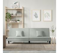 vidaXL Sofá cama de terciopelo gris claro - Cama de invitados plegable