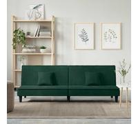 Sofá Cama De Terciopelo Verde Oscuro Vidaxl