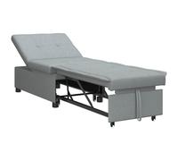 vidaXL Sofá cama desplegable 194 x 50 x 82 cm tela Multicolor Gris Claro