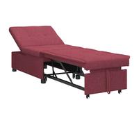 vidaXL Sofá cama desplegable Rojo vino 194 x 50 x 82 cm tela