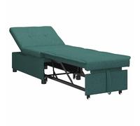 vidaXL Sofá cama desplegable 194 x 50 x 82 cm tela Multicolor Verde oscuro