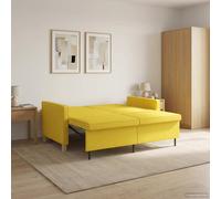 vidaXL Sofá cama desplegable Amarillo Claro 154 x 94,5 x 80,5 cm Tela
