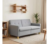 vidaXL Sofá cama extensible, color gris claro, 154 x 94,5 x 80,5 cm