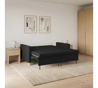 vidaXL Sofá cama desplegable Negro Tela