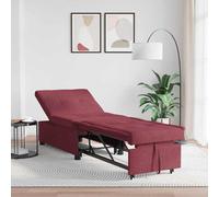 vidaXL Sofá cama desplegable Rojo vino 194 x 50 x 82 cm tela