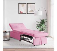 vidaXL Sofá cama desplegable Rosa 194 x 50 x 82 cm tela