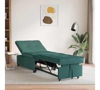 Sofá Cama Desplegable Verde Oscuro 194 X 50 X 82 Cm Tela Vidaxl