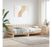 vidaXL Sofá cama extraíble madera maciza de pino 2x(80x200) cm