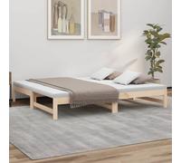 vidaXL Sofá cama extraíble madera maciza de pino 2x(90x190) cm