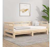 vidaXL Sofá cama extraíble madera maciza de pino 2x(90x190) cm