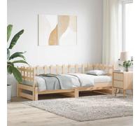 vidaXL Sofá cama extraíble madera maciza de pino 2x(90x200) cm