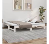 vidaXL Sofá cama extraíble sin colchón blanco 2x(90x190) cm