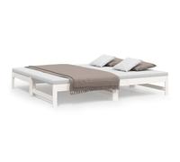 vidaXL Sofá cama extraíble sin colchón blanco 2x(90x190) cm