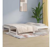 vidaXL Sofá cama extraíble sin colchón blanco 2x(90x190) cm