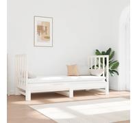 vidaXL Sofá cama extraíble sin colchón blanco 2x(90x190) cm