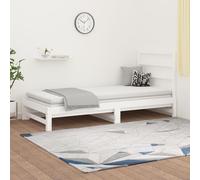 vidaXL Sofá cama extraíble sin colchón blanco 2x(90x200) cm