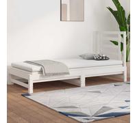 vidaXL Sofá cama extraíble sin colchón blanco 2x(90x200) cm