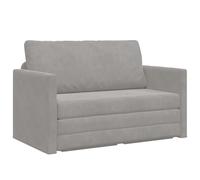 vidaXL Sofá Cama Gris Claro 124 x 71 x 78 cm Terciopelo, Sofá Cama Moderno, Rectangular, Duradero, Muebles Convertibles, diseño práctico y eficiente en Espacio