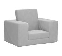 vidaXL Sofá cama infantil Felpa suave Mini sofá para niños Gris claro