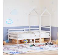 vidaXL Sofá cama madera maciza de pino blanco 80x200 cm