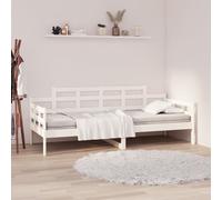 vidaXL Sofá cama madera maciza de pino blanco 90x190 cm