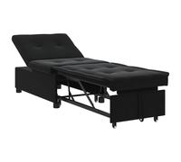 vidaXL Sofá cama 194 x 67 x 82 cm Terciopelo – Convertible, moderno, tapizado de lujo – Negro