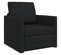vidaXL Sofá cama convertible Negro 74 x 77 x 81 cm Tela Terciopelo duradero