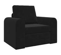 vidaXL Sofá cama ajustable Terciopelo Negro 98x71x83 cm diseño rectangular