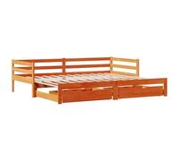 vidaXL Sofá Cama Nido con cajones Madera Maciza de Pino 80x200 cm, diván con Nido, sofá Cama, sofá diván, divanes con Nido, Cama de Invitados