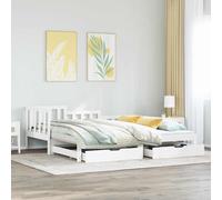 vidaXL Sofá cama nido con cajones sin colchón blanco 90x190 cm
