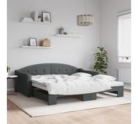 vidaXL Sofá cama nido tela gris claro 100x200 cm