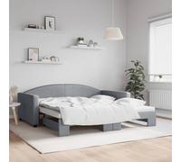 vidaXL Sofá cama nido tela gris claro 100x200 cm