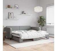 vidaXL Sofá cama nido tela gris claro 100x200 cm
