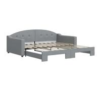 vidaXL Sofá Cama Nido Tela Gris Claro 100x200 cm
