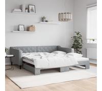 vidaXL Sofá cama nido tela gris claro 100x200 cm