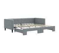 vidaXL Sofá cama nido tela gris claro 100x200 cm