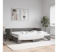 vidaXL Sofá cama nido tela gris oscuro 100x190 cm