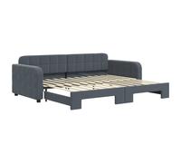 vidaXL Sofá cama nido terciopelo gris oscuro 90x200 cm