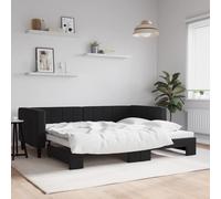 vidaXL Sofá cama nido terciopelo negro 90x190 cm