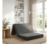 vidaXL Sofá cama plegable, 100 x 67 x 45 cm, color gris oscuro