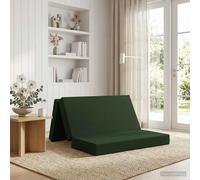 vidaXL Sofá Cama Plegable 120 x 67 x 45 cm Verde oscuro