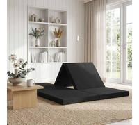 vidaXL Sofá Cama Plegable 140 x 67 x 15 cm Negro