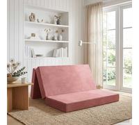 vidaXL Sofá Cama Plegable 140 x 67 x 45 cm Rosa