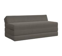 vidaXL Sofá cama plegable, color gris claro, 120 x 60 x 49 cm, tapizado en tela