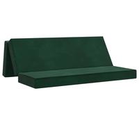 vidaXL Sofá cama plegable, 200 x 67 x 45 cm, color verde oscuro