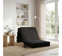 vidaXL Sofá Cama Plegable 75 x 67 x 45 cm Negro