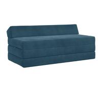 vidaXL Sofá Cama Plegable Azul 120 x 60 x 49 cm Tela