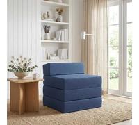 vidaXL Sofá Cama Plegable Azul 200 x 70 x 15 cm Tela